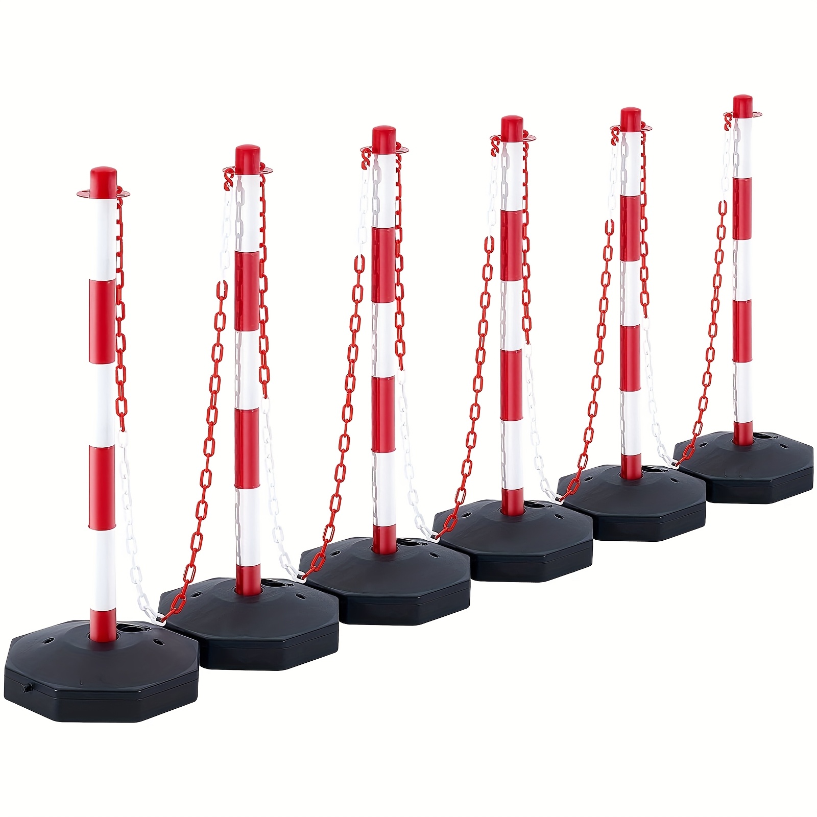 Road Traffic Cone - 6 stuks verkeersmarkeringen waarschuwingskegels, rode en