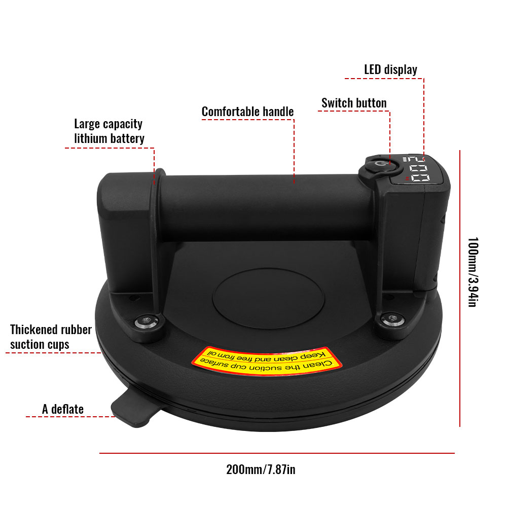 Vacuum Suction Cup Lifter - Industriële elektrische vacuümgreep voor intelligent display,