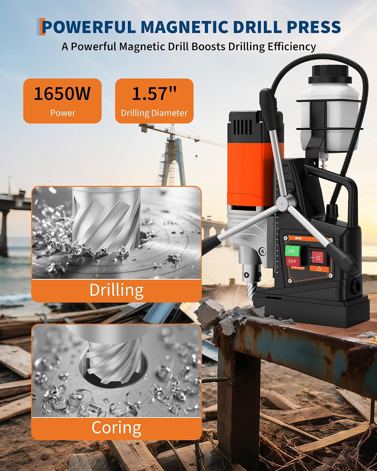1650W Magnetische Boormachine  - Magnetic Drill Press recensie en prijs
