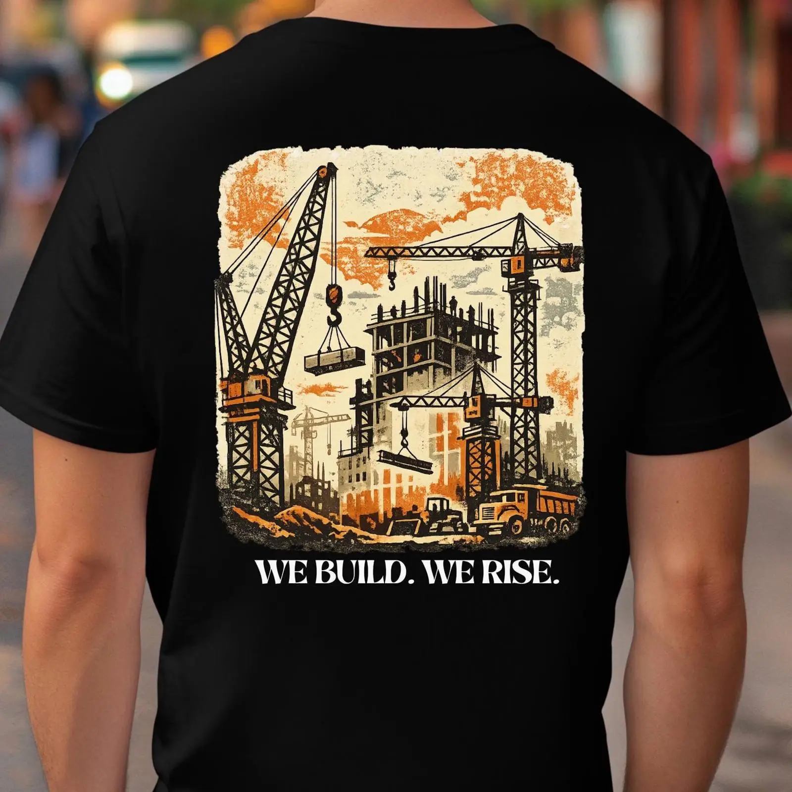We Build Rise Construction T-s - Heavy Equipment Union recensie en prijs
